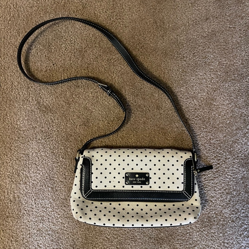 Kate Spade polka dot crossbody bag.